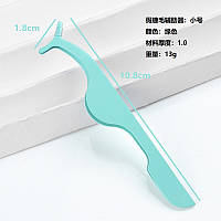 Многофункциональный пинцет для надевания ресниц металлический мятный