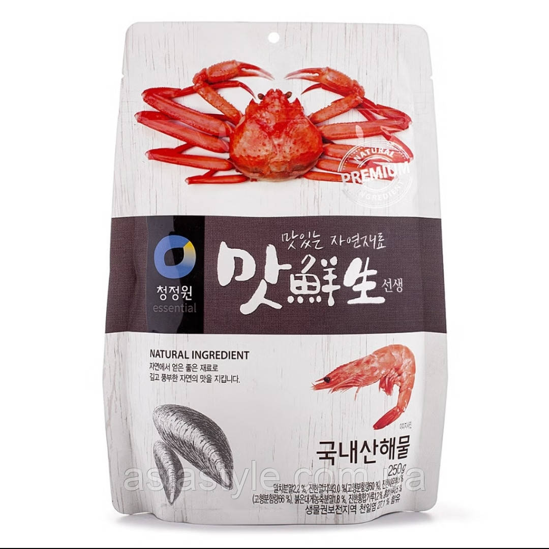 Сухий бульйон з морепродуктів, для супів Дашида, Корея, CJW Chung Jung,Matsosaeng Seafood Chungjungwon 250г, ч