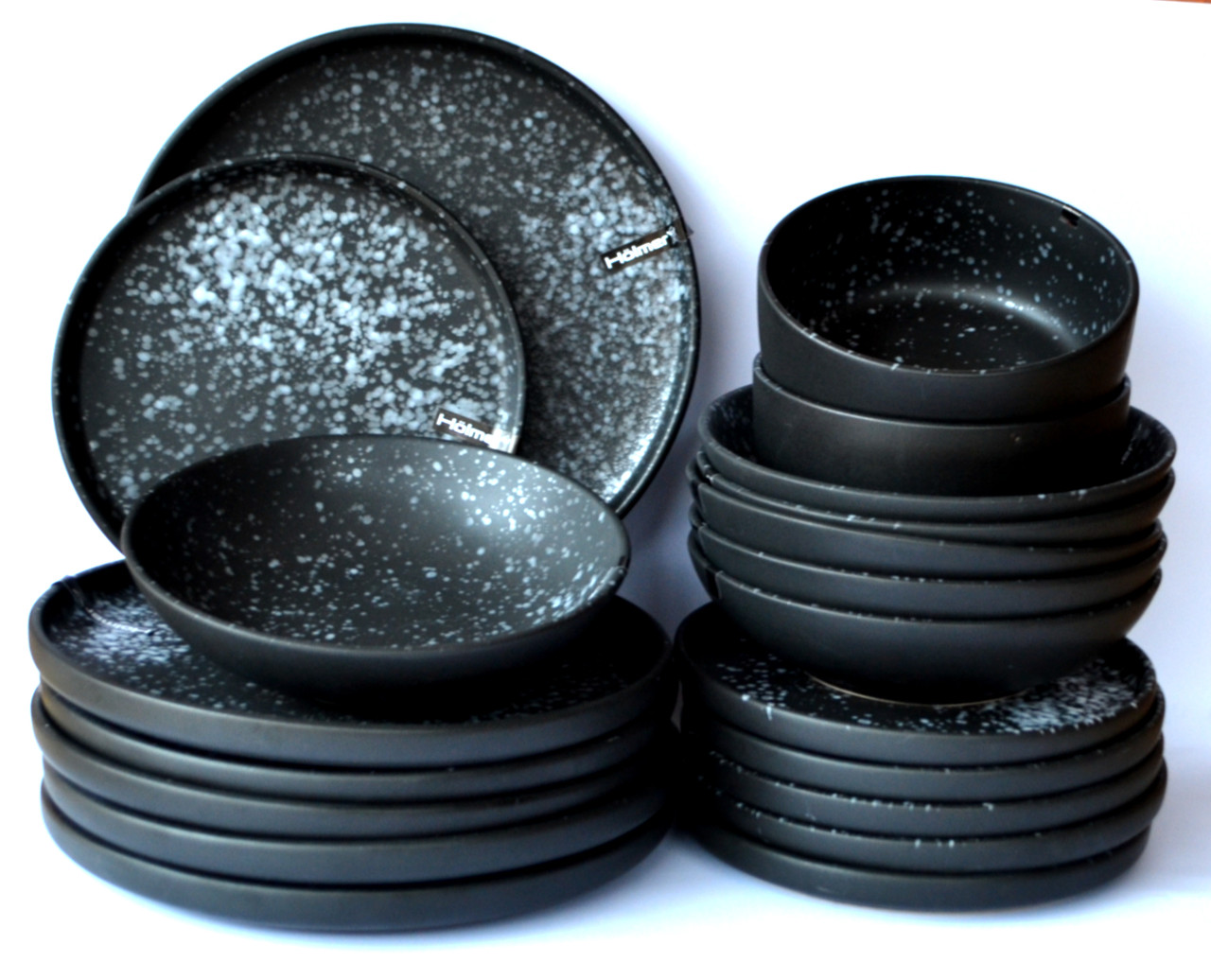 Сервіз Holmer Volcano 20 предметів чорний