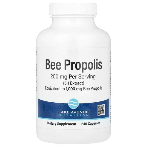 Бджолиний прополіс Lake Avenue Nutrition Bee Propolis Extract 5:1 1000 mg (240 капсул.)