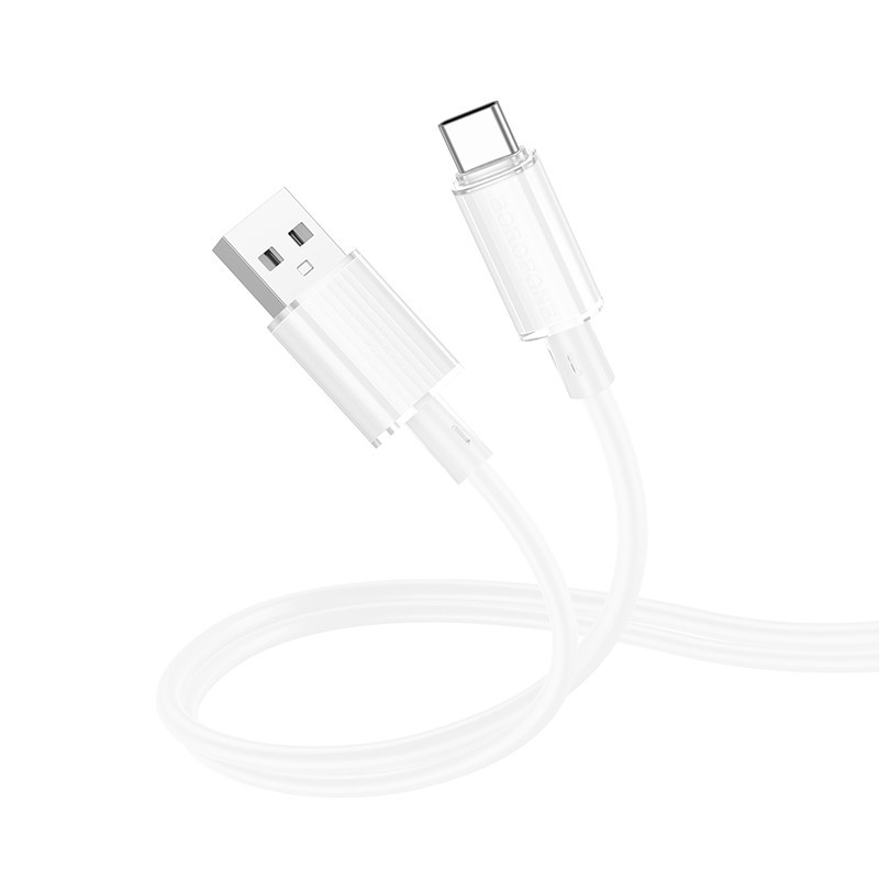USB кабель Borofone BX112 Lemon USB to Type-C 3.0A (1m), White, фото 1