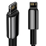 USB кабель Baseus Tungsten Gold USB to Lightning Cable 2.4A (1m) (CALWJ-0), Black, фото 3