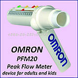Легкий пікфломометр для точного вимірювання пікового потоку OMRON PFM20 Peak Flow Meter device for adults&kids, фото 3
