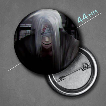 "Містер Сільвер (Хомісайфер / Homicipher)" значок круглий на булавці Ø44 мм