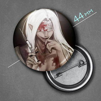 "Містер Сільвер (Хомісайфер / Homicipher)" значок круглий на булавці Ø44 мм