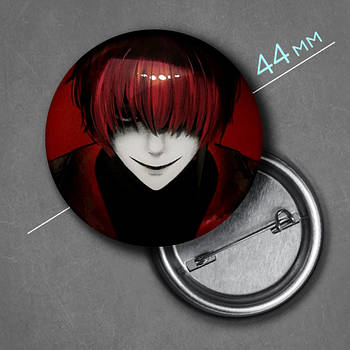 "Містер Скарлетелла (Хомісайфер / Homicipher)" значок круглий на булавці Ø44 мм