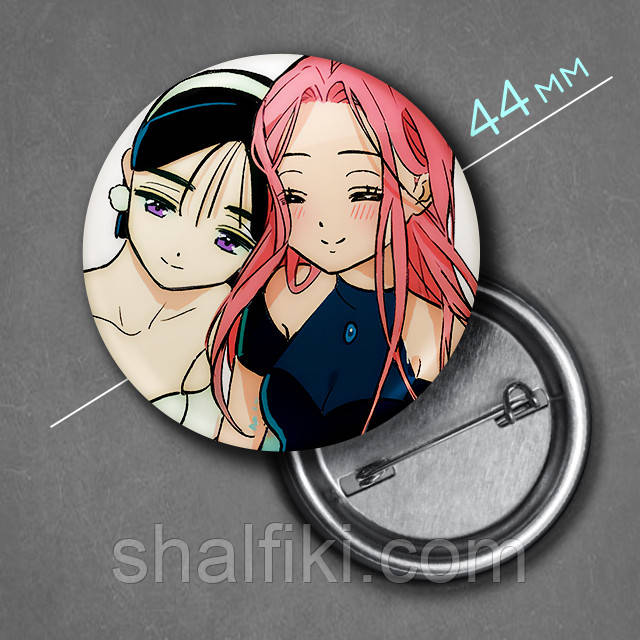 "Мізі і Суа (Інопланетна сцена / Alien Stage)" значок круглий на булавці Ø44 мм, фото 1