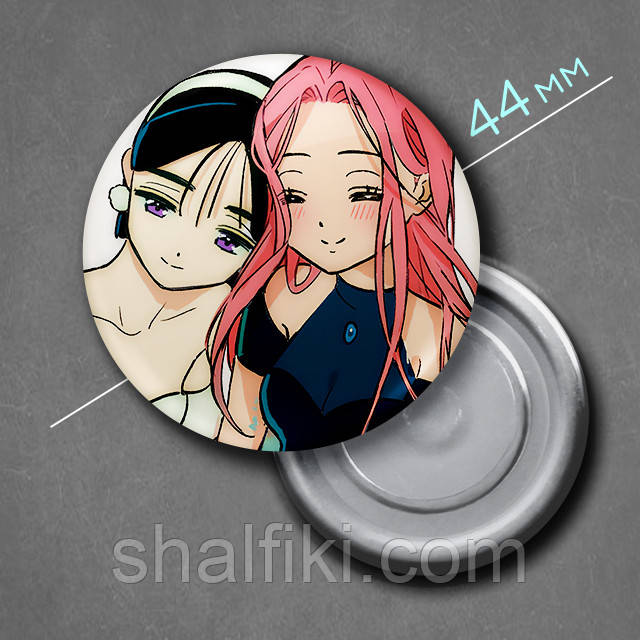 "Мізі і Суа (Інопланетна сцена / Alien Stage)" магніт круглий Ø44 мм, фото 1