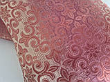 Комплект декоративних подушок Firanka Damask 43х43см 2шт бордовий із золотистим (п_0732), фото 3
