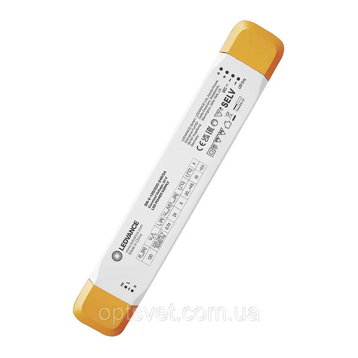 Блок живлення Ledvance DR-V 24 V 120 W 5 A IP20 (4058075754980)