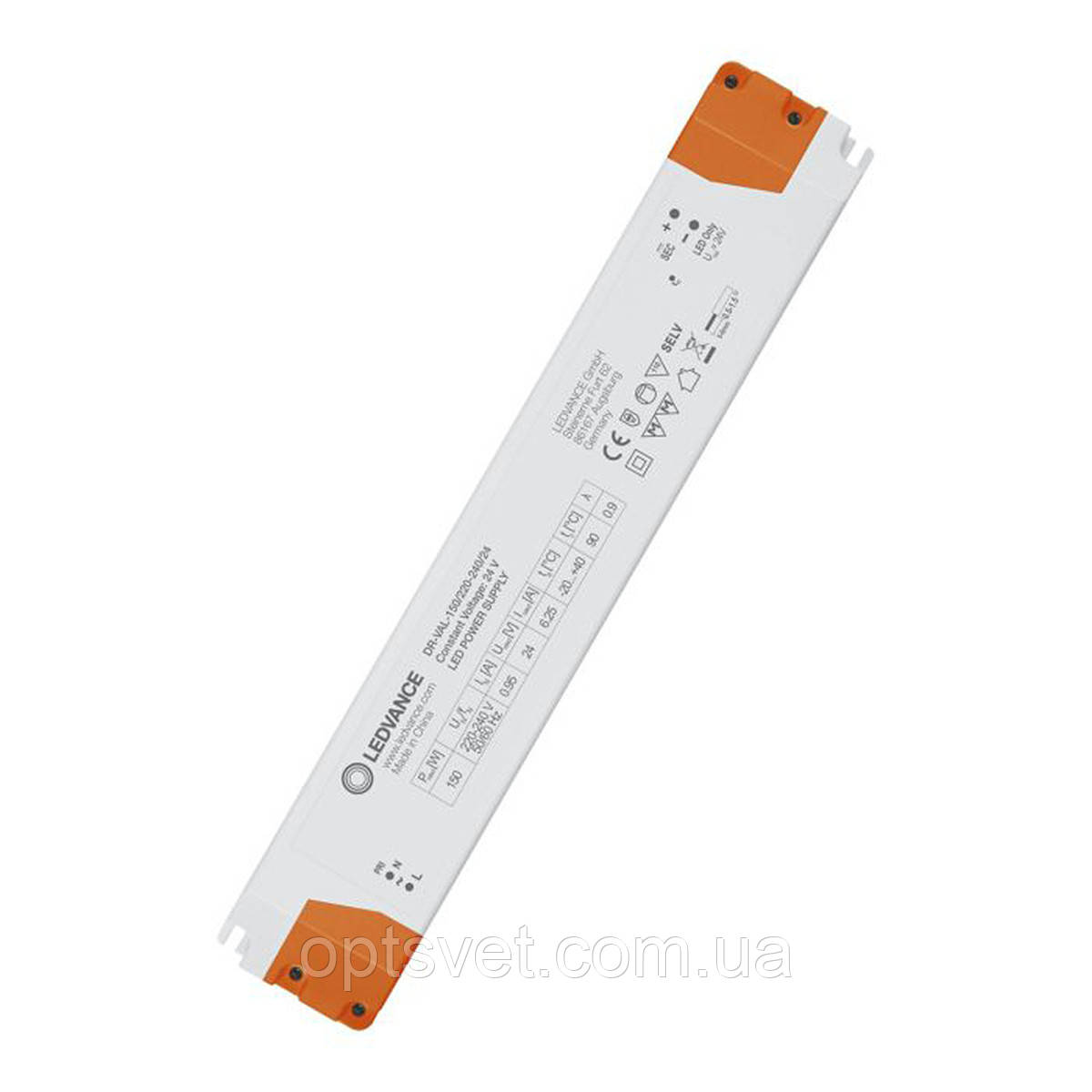 Блок живлення Ledvance DR-VAL 24 V 150 W 6,25 A IP20 (4058075240179), фото 1