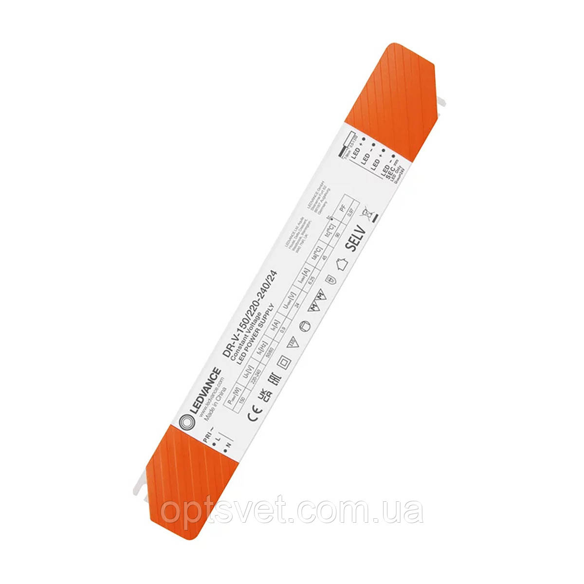 Блок живлення Ledvance DR-V 24 V 150 W 6,25 A IP20 (4058075835917), фото 1