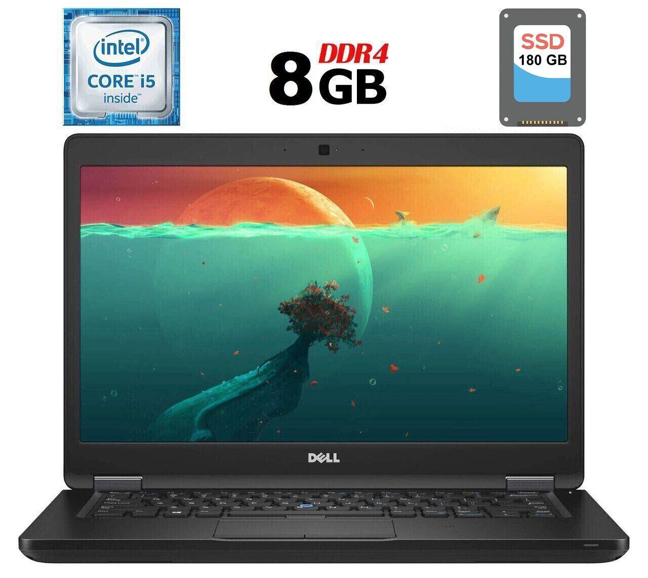 Ноутбук Б-клас Dell Latitude 5480/ 14" (1920x1080)/ Core i5-6440HQ/ 8 GB RAM/ 180 GB SSD/ HD 530