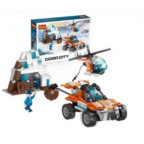 Конструктор COGO 4189 Місто (378 елм.) Порятунок на полюсі в коробці 37.5х25.5 см