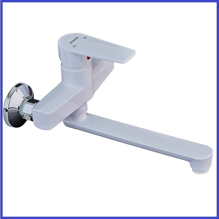 Змішувач для кухні настінний нержавіюча сталь PLAMIX Oscar-005 White (PM0644)