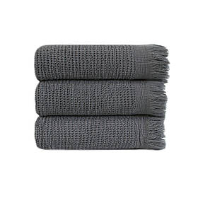 Набір рушників Lotus Home — Rius antrasit антрацит 30*50 (3 од.)