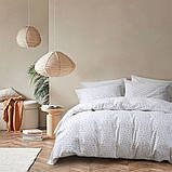 Постільна білизна Lotus Home Фланель - Sky Full білий/сірий полуторний, фото 2