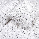 Постільна білизна Lotus Home Фланель - Sky Full білий/сірий полуторний, фото 3