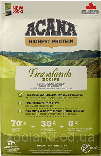 A54260 Acana Grasslands Dog, 6 кг