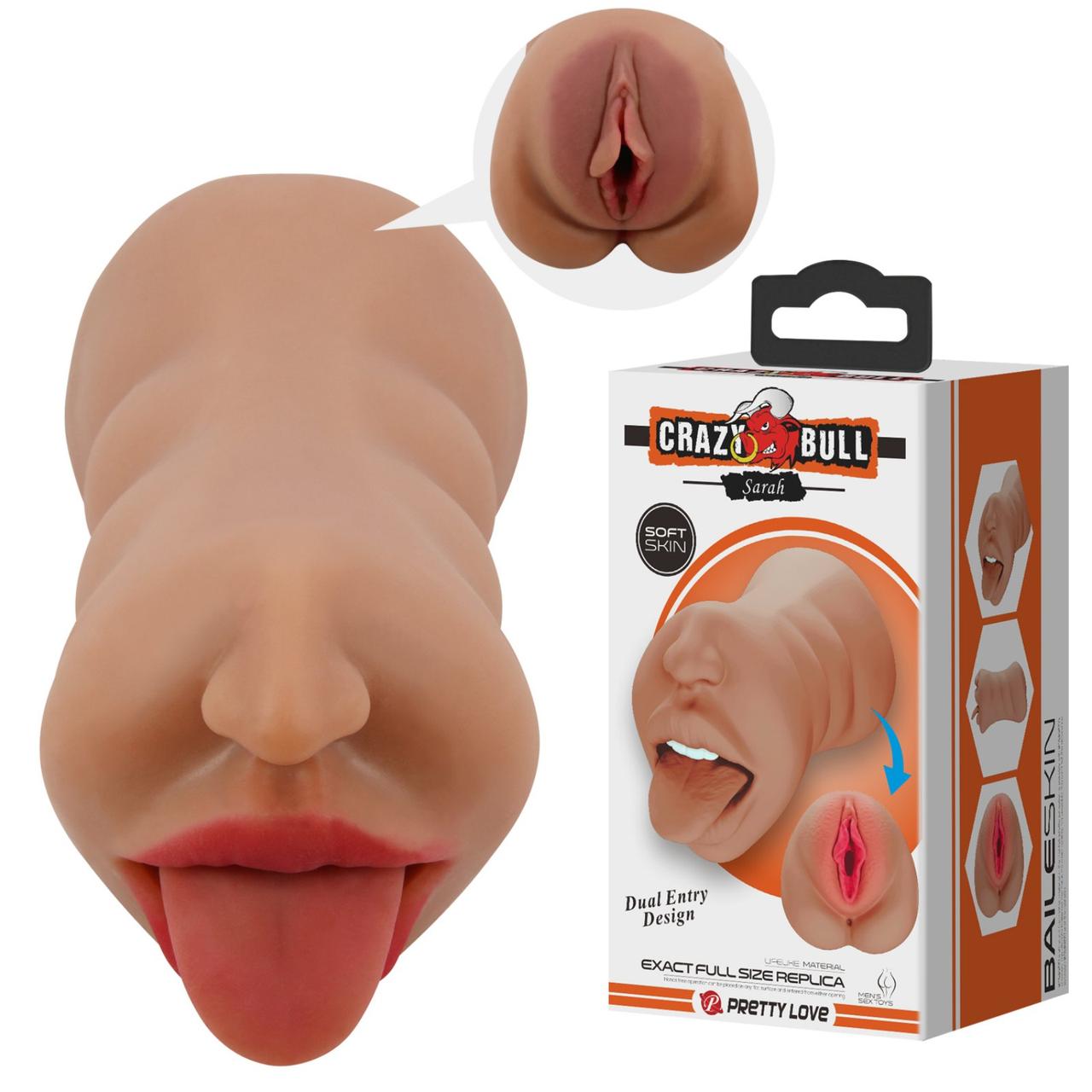 Мастурбатор з двома входами Crazy Bull - Sarah soft skin, BM-009240N-1