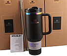 Термос термочашка Stanley Quencher H2.0 Tumbler з нержавіючої сталі 1,18 л Black Chrome Collection KT6007826, фото 3