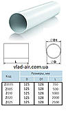 Труба пластикова для вентиляції діаметр 125/1м