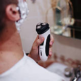 Портативна бритва, Бритва для бороди електронна, Машинка для видалення волосся на обличчі JW-72, фото 9