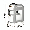 Стелаж етажерка на колесах для зберігання будь-яких речей має 2 висувні ящики, фото 3