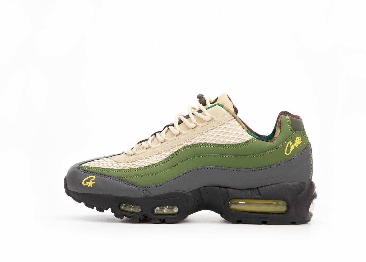 Nike Air Max 95 Corteiz SP Stussy Olive Чоловічі шкіряні кросівки зелені