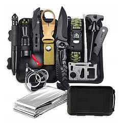 Набір для туризму та кемпінгу 14 предметів – туристичний комплект, полювання, риболовля, авто