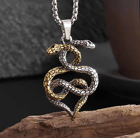 Підвіска, дві сплетені змії, 4 см.