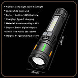 Акумуляторний ліхтар із бічним світлом WRD-530-2-TG, фото 5