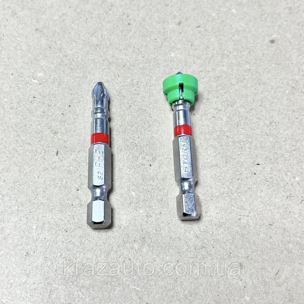 Комплект викруткових насадок PH2 з обмежувачем 1/4"*50 мм, S2, пак. 2 шт., STORM INTERTOOL VT-0231, фото 1