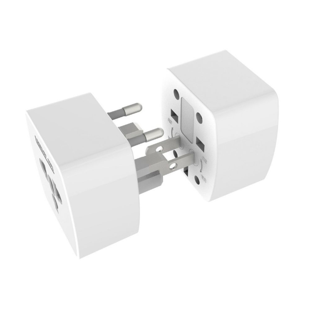 Перехідник мережевий LDNIO Z4 (EU, US, UK, AU/без зазем./6А/250V) білий, універсальний перехідник