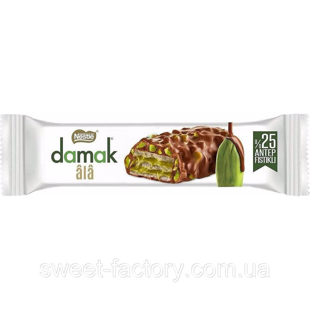 Шоколадний батончик Nestle Damak Wafer Milk Chocolate Pistachio 30g