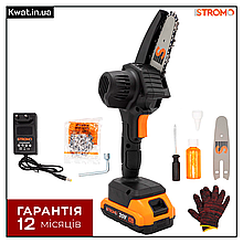 Ланцюгова пила акумуляторна STROMO AAS-20 Шина 10см АКБ 20 В 2 Ач