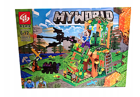 Конструктор Майнкрафт Вежа захисту від криперів та дракона, 391 деталь, F9020-2