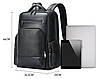 Шкіряний рюкзак BOPAI 61-123281 15,6"44x36,5x20см чорний, фото 6