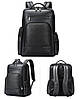 Шкіряний рюкзак BOPAI 61-123281 15,6"44x36,5x20см чорний, фото 4