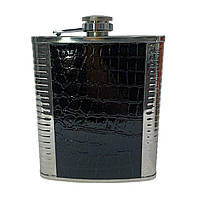 Фляга з нержавіючої сталі обтягнута шкірою Об'єм 532 мл GD18