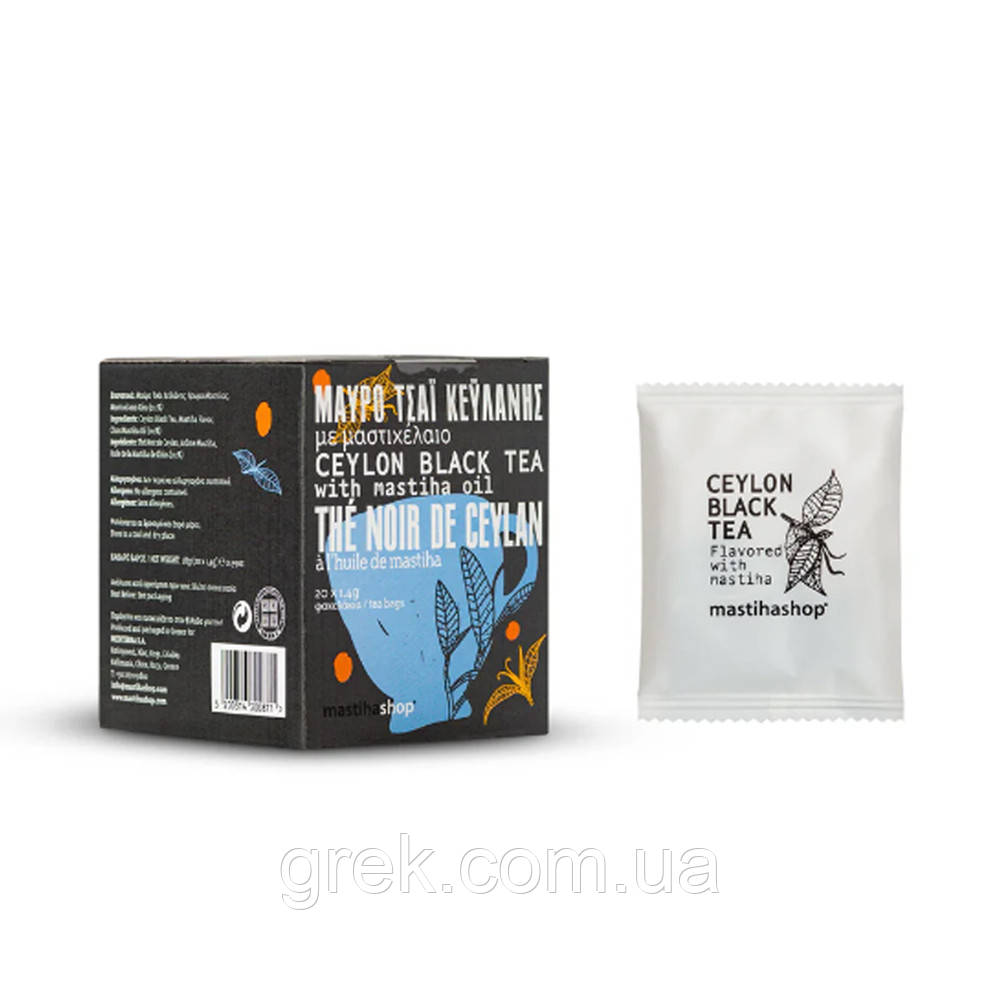 Чорний чай з олією мастики Хіос 24 г, фото 1