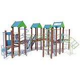 Ігровий комплекс "Фортеця друзів плюс" у двір для дітей якісний, фото 3