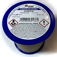 Припой Cynel с флюсом 1кг 1,2мм Sn60Pb40