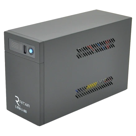 Ritar E-RTM-LI-800 (480W) AVR 2xSCHUKO LiFePO4x12V77Wh Джерело безперебійного живлення