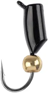 Мормишка вольфрамова Rigabik+Bead 0.35г. Black+G