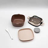 Ланч-бокс термостійкий 750мл Коричневий, фото 2