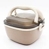 Ланч-бокс термостійкий 750мл Коричневий, фото 5