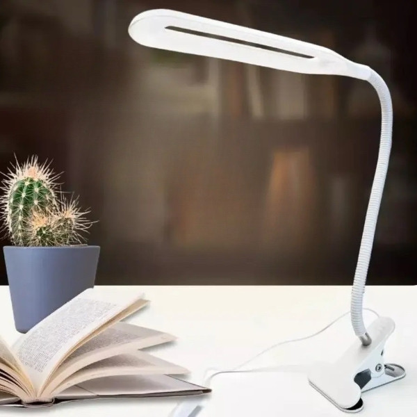 Лампа настільна на прищіпці від USB HA-106, фото 1