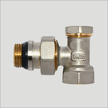 Кран радіаторний кутовий 1/2" 902-Gi нижній з "антипротечкой" Чехія