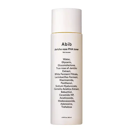 Відлущуючий тонер з ієрихонською трояндою і PHA кислотами Abib Jericho Rose PHA Toner Skin Booster 200 ml, фото 1